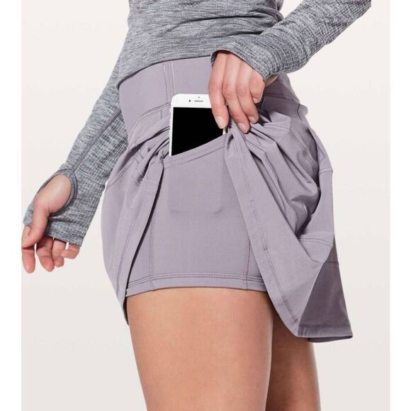 LULULEMON ATHLETICA Pace Rival Skirt (Tall) 4-Way Stretch 15' in Dusty Dawn Size - Picture 3 of 5